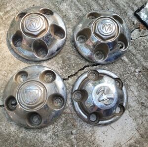 Silver Wheel Center Caps with Ram Logo